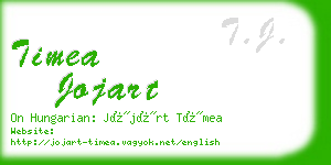 timea jojart business card